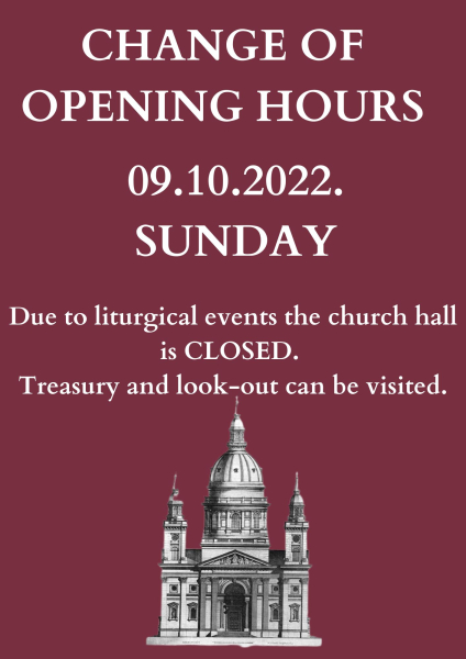 Change of opening hours - 9th of October